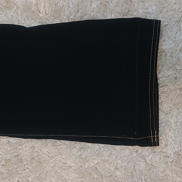 🖤 VTG Tommy Hilfiger Black Velvet Flare Jeans Y2K Bootcut Sz 7 - Picture 14 of 17
